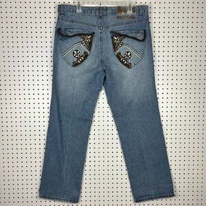Phat‎ Farm Grunge Y2K Baggy Jeans 36x32 Stitched Streetwear Skate Wide Leg Denim